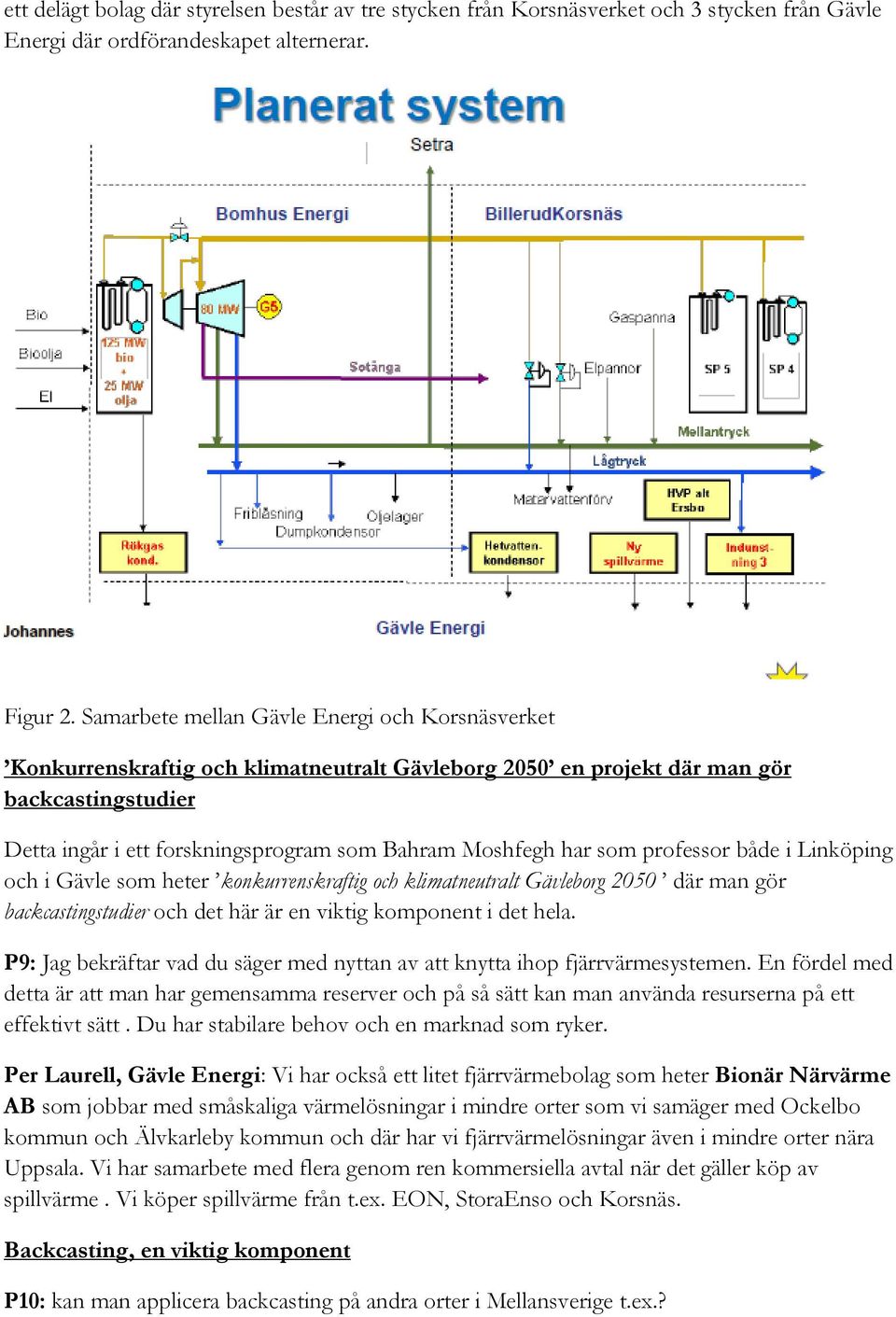 har som professor både i Linköping och i Gävle som heter konkurrenskraftig och klimatneutralt Gävleborg 2050 där man gör backcastingstudier och det här är en viktig komponent i det hela.