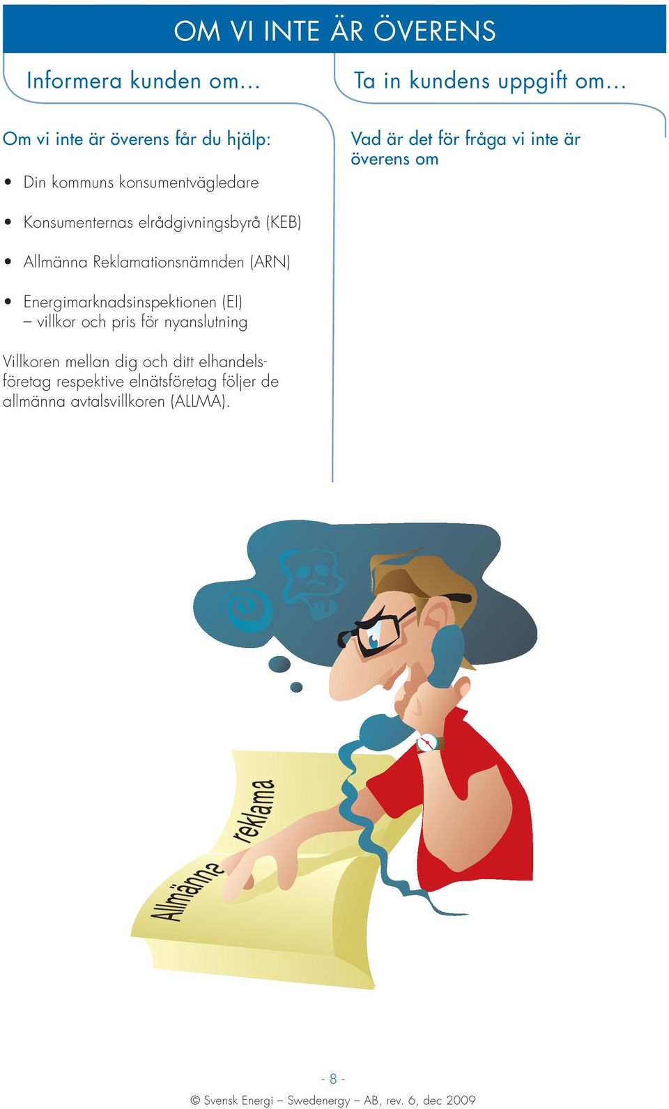 Reklamationsnämnden (ARN) Energimarknadsinspektionen (EI) villkor och pris för nyanslutning