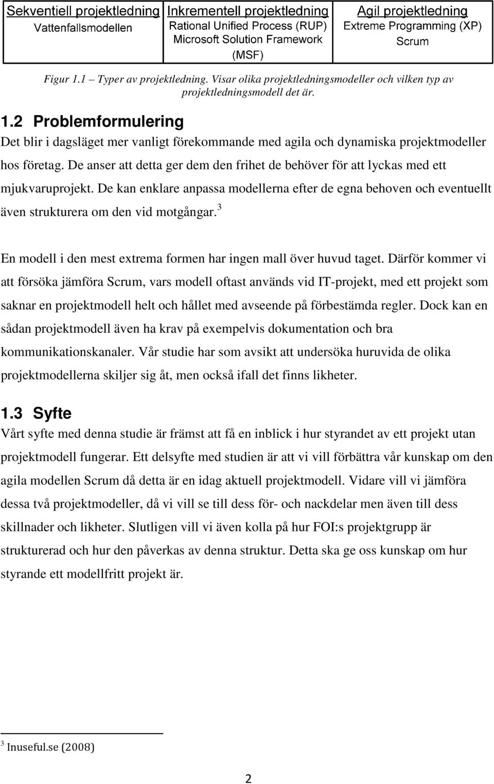 3 En modell i den mest extrema formen har ingen mall över huvud taget.