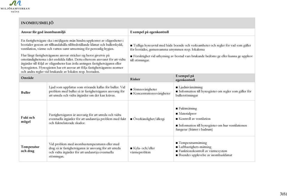 Detta eftersom ansvaret för att vidta åtgärder till följd av olägenheter kan åvila antingen fastighetsägaren eller hyresgästen.