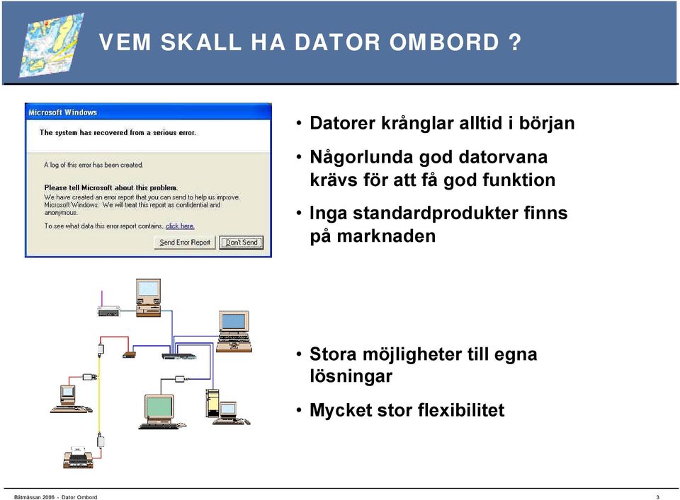 krävs för att få god funktion Inga standardprodukter finns på