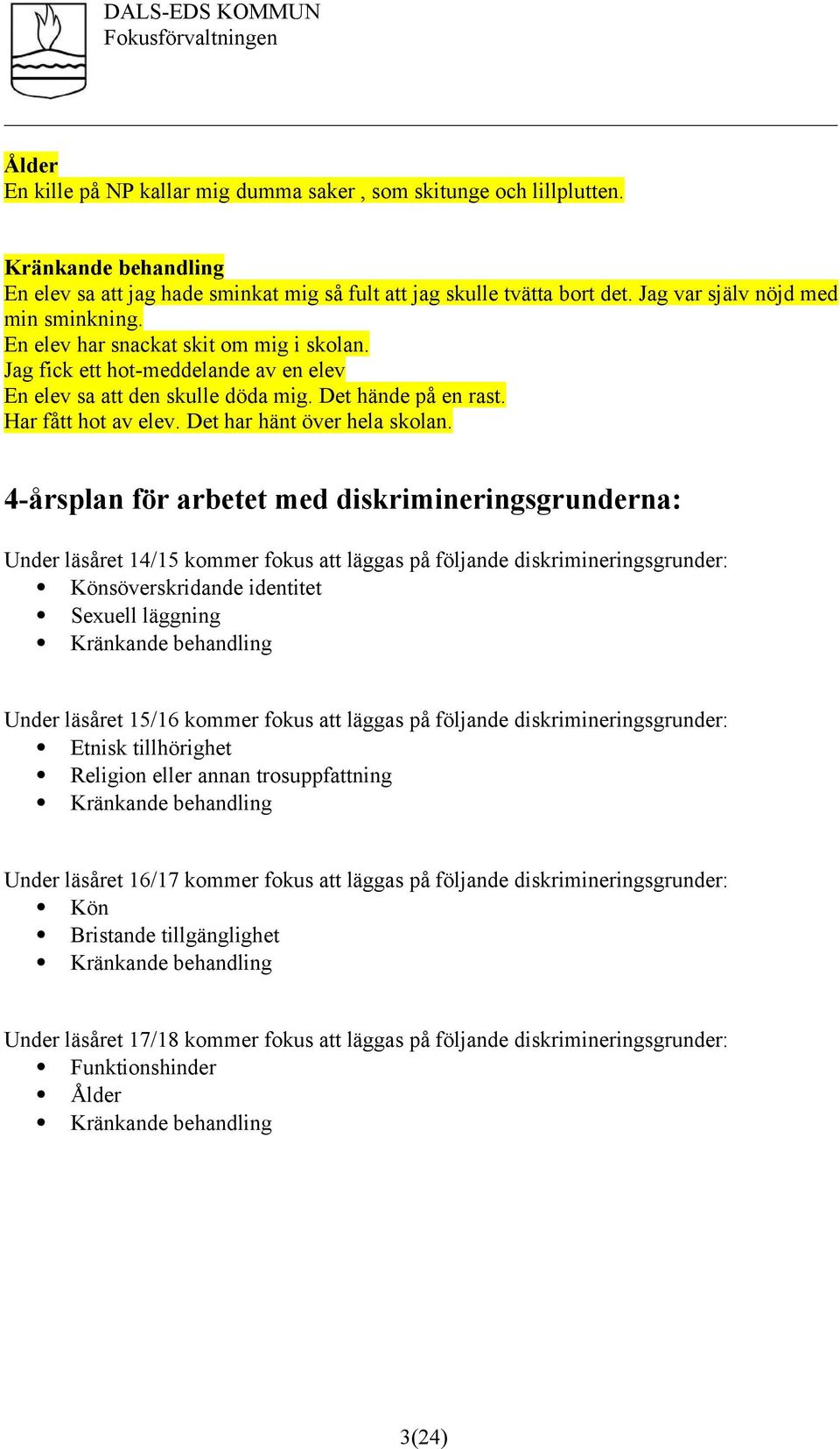 Det har hänt över hela skolan.