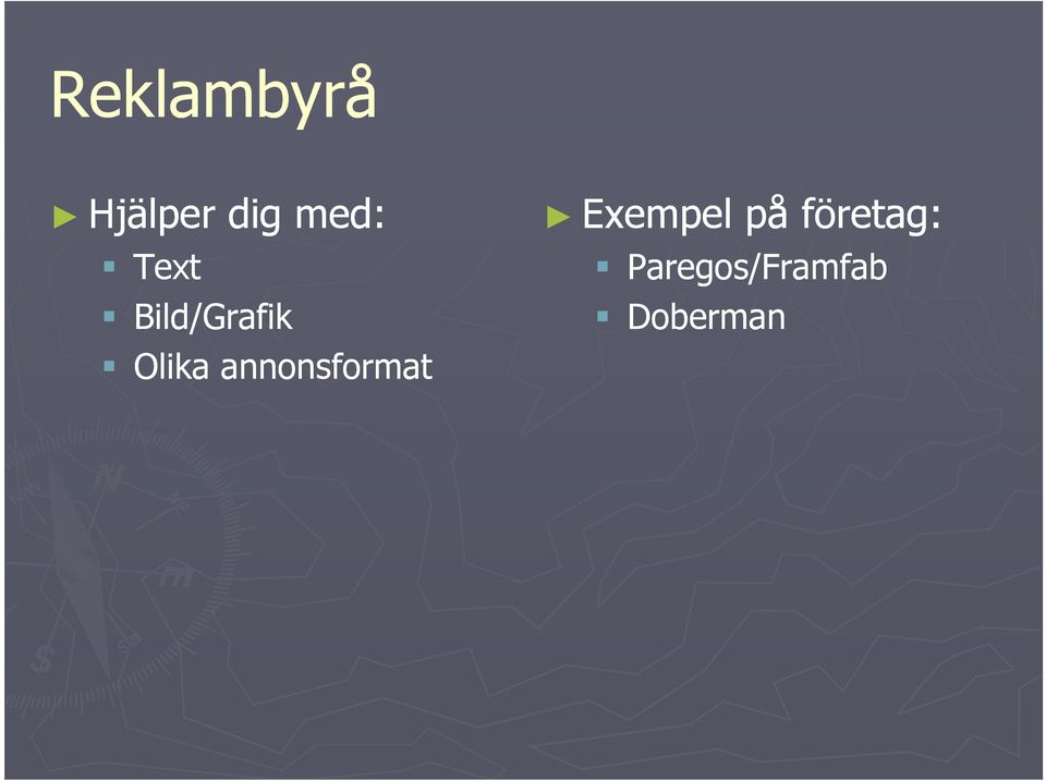 Olika annonsformat Exempel