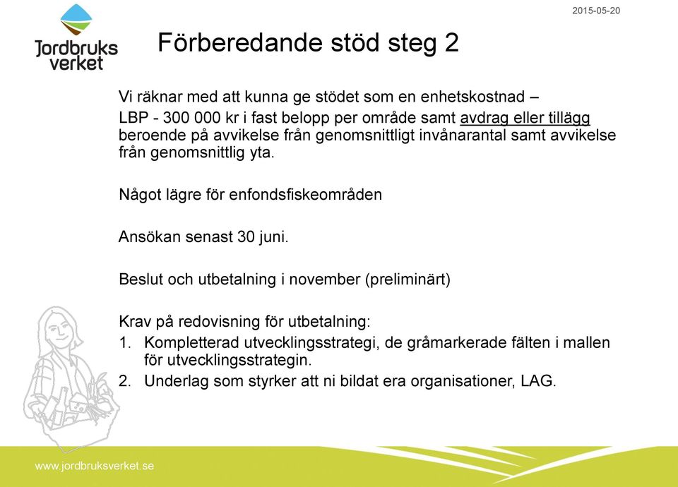 Något lägre för enfondsfiskeområden Ansökan senast 30 juni.