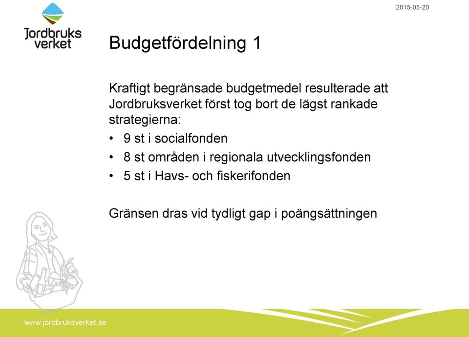 i socialfonden 8 st områden i regionala utvecklingsfonden 5 st i