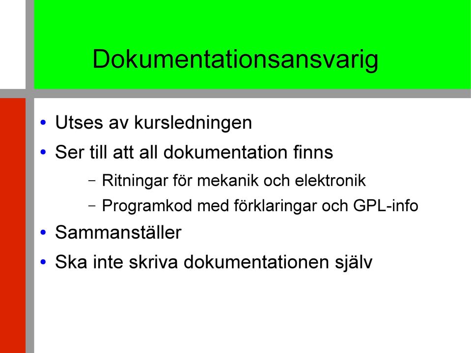 mekanik och elektronik Programkod med förklaringar