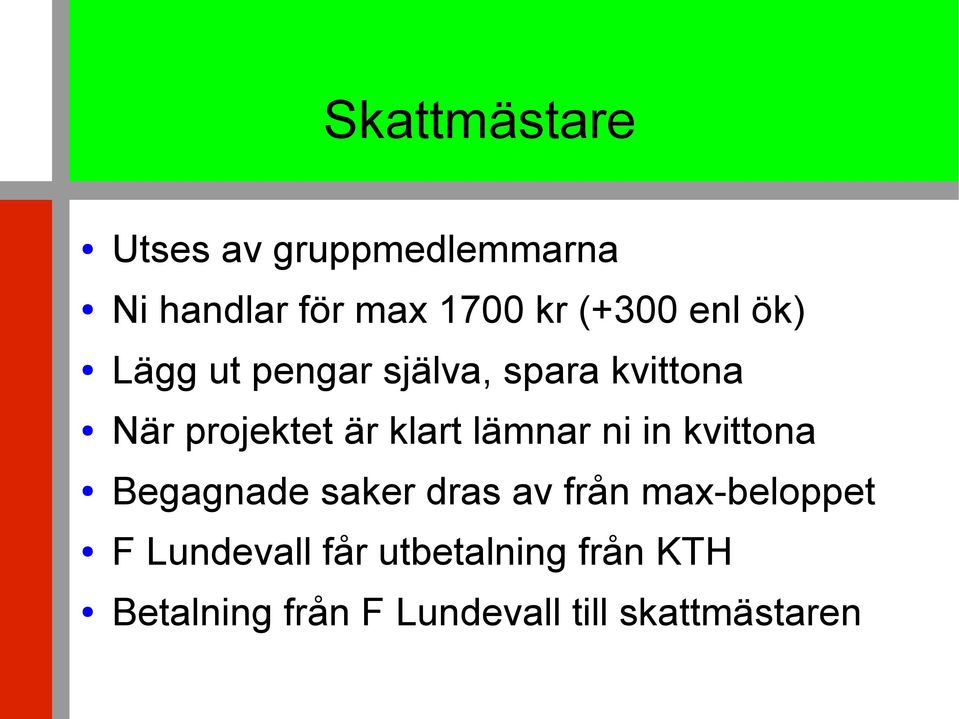 lämnar ni in kvittona Begagnade saker dras av från max-beloppet F