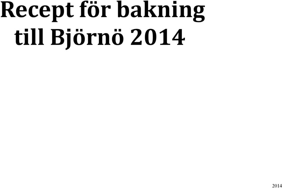 bakning