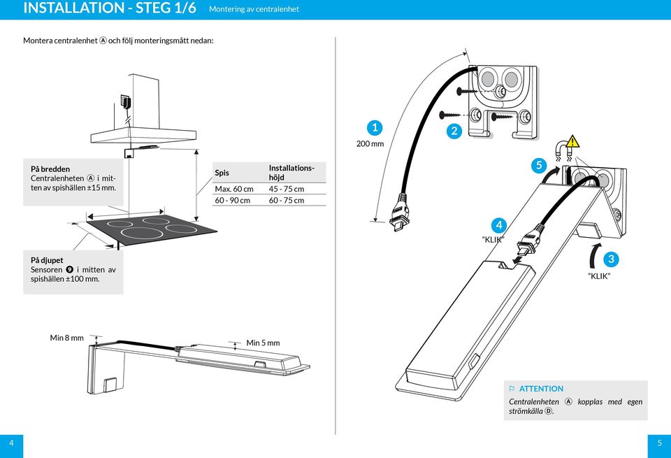 Spis Installationshöjd Max.