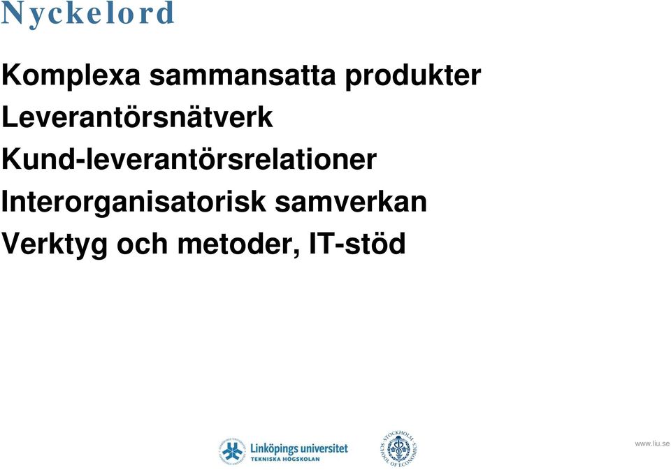 Kund-leverantörsrelationer