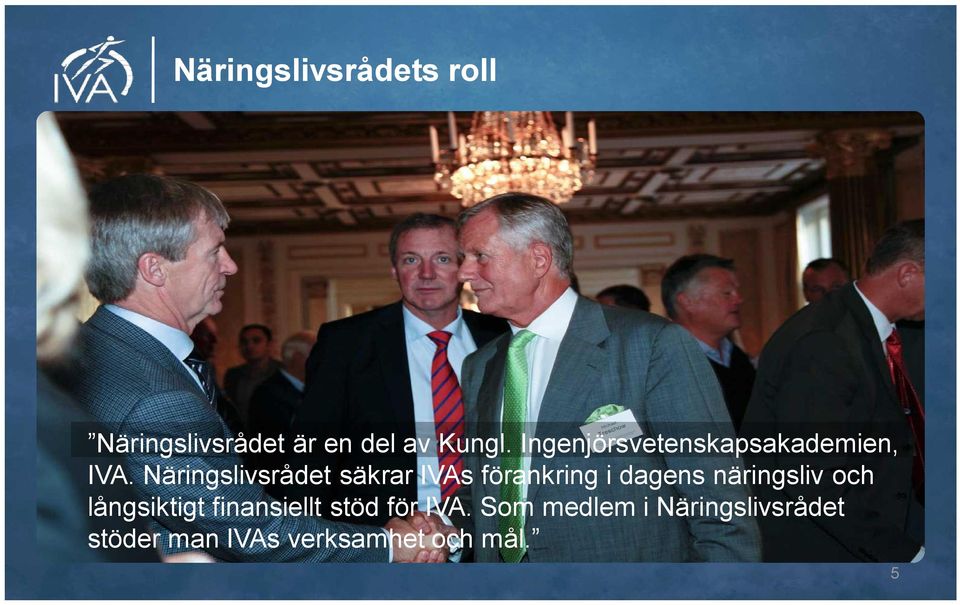 Näringslivsrådet säkrar IVAs förankring i dagens näringsliv och