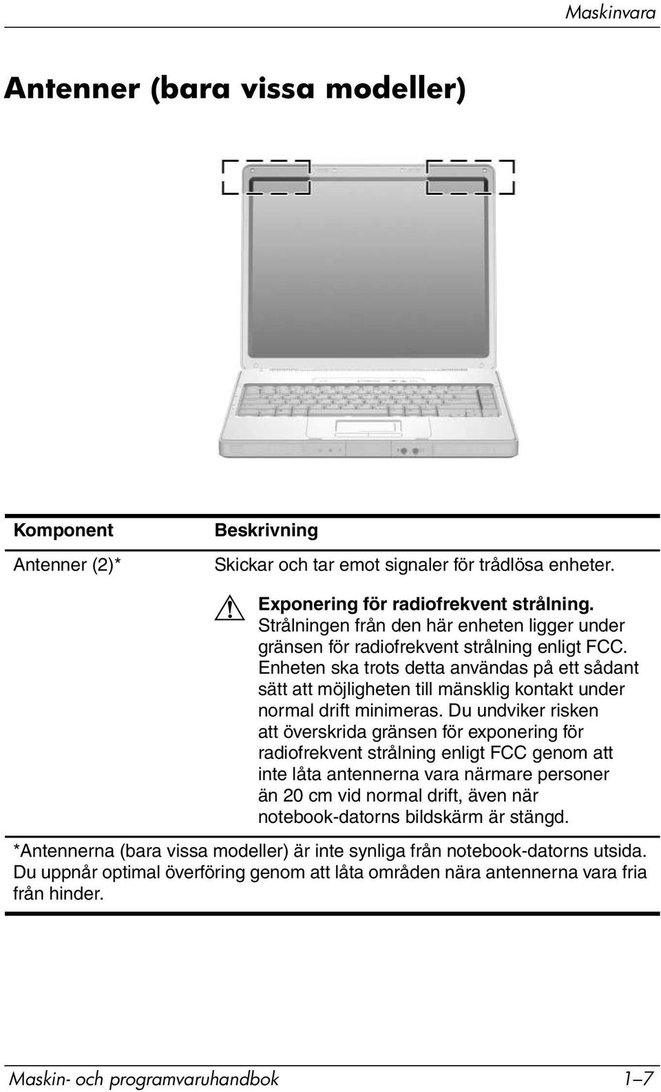 Enheten ska trots detta användas på ett sådant sätt att möjligheten till mänsklig kontakt under normal drift minimeras.