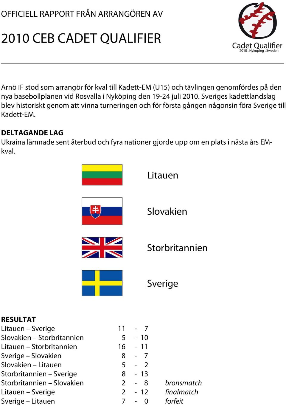 DELTAGANDE LAG Ukraina lämnade sent återbud och fyra nationer gjorde upp om en plats i nästa års EMkval.