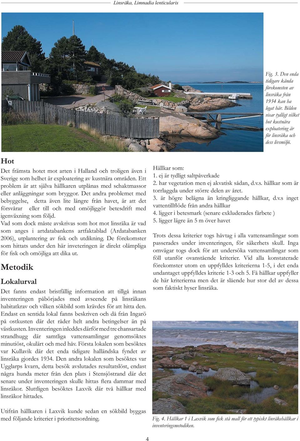 Hot Det främsta hotet mot arten i Halland och troligen även i Sverige som helhet är exploatering av kustnära områden.