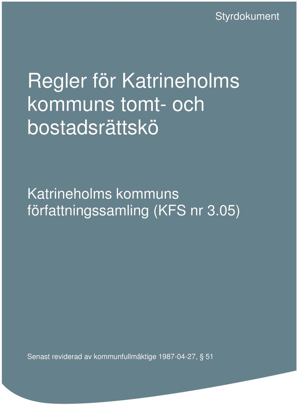 Katrineholms kommuns författningssamling