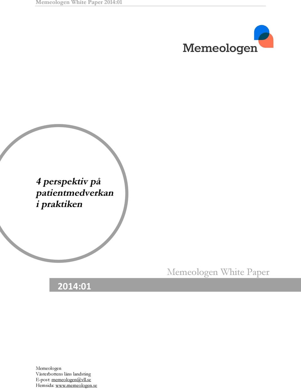 White Paper Memeologen Västerbottens läns