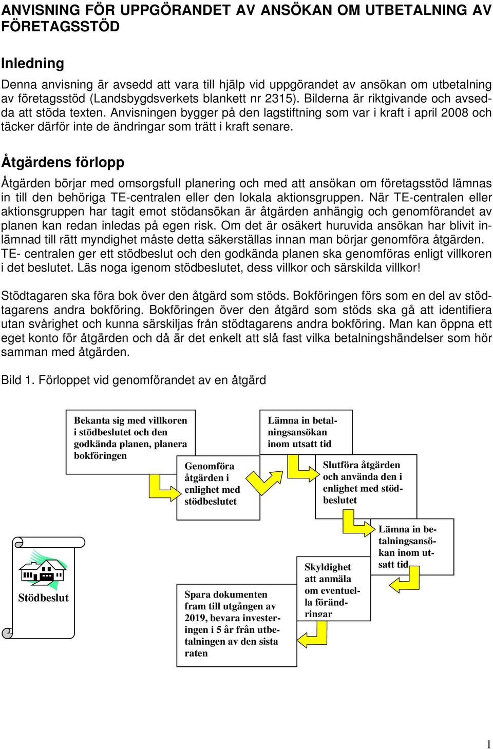 Anvisningen bygger på den lagstiftning som var i kraft i april 2008 och täcker därför inte de ändringar som trätt i kraft senare.