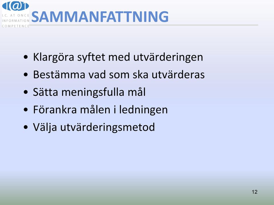 utvärderas Sätta meningsfulla mål