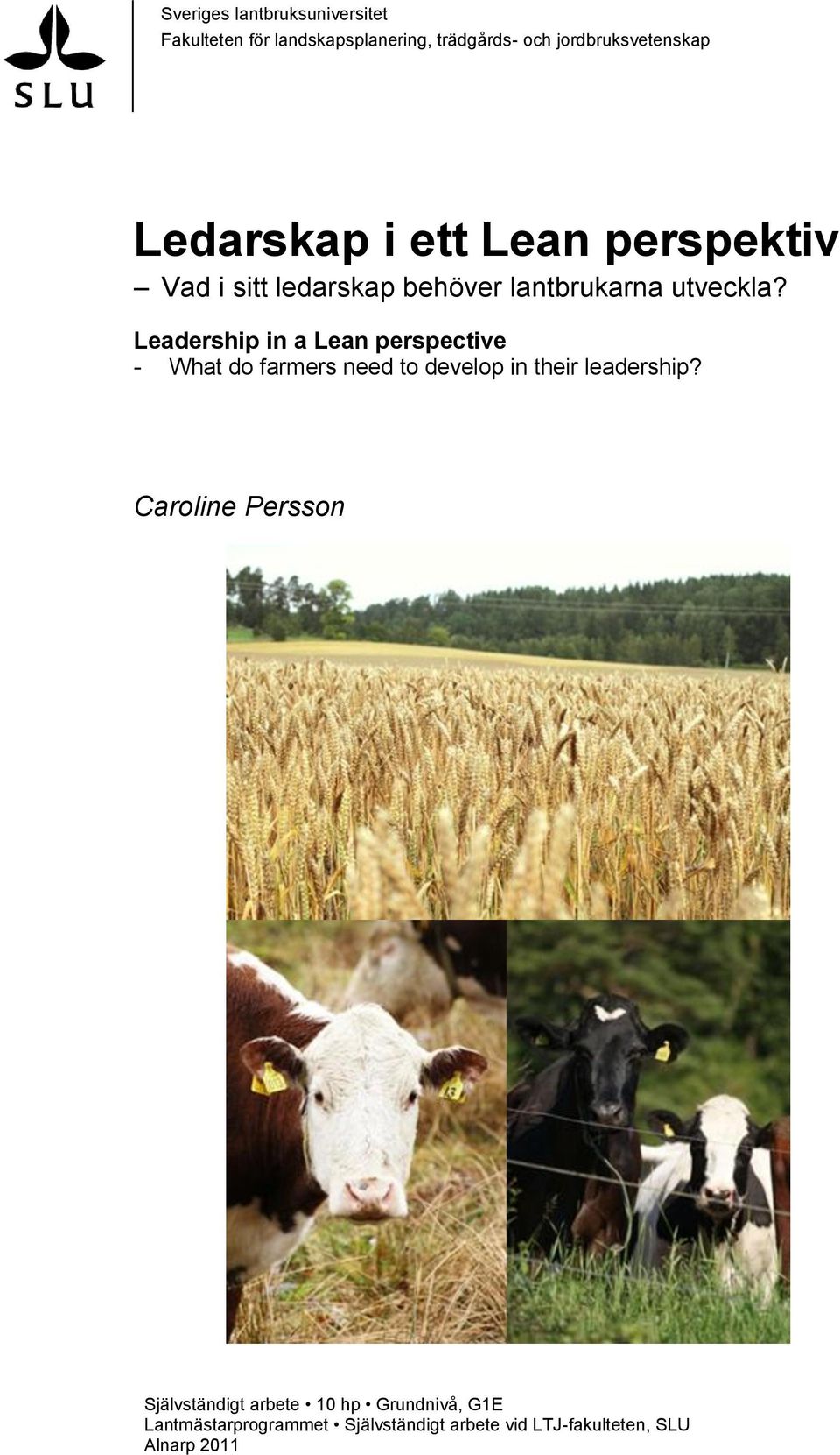 Leadership in a Lean perspective - What do farmers need to develop in their leadership?