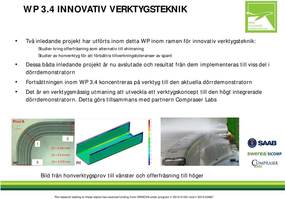 viss del i dörrdemonstratorn Fortsättningen inom WP 3.