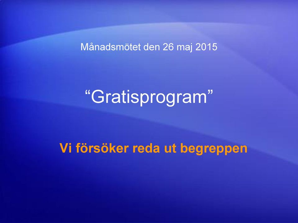 Gratisprogram Vi
