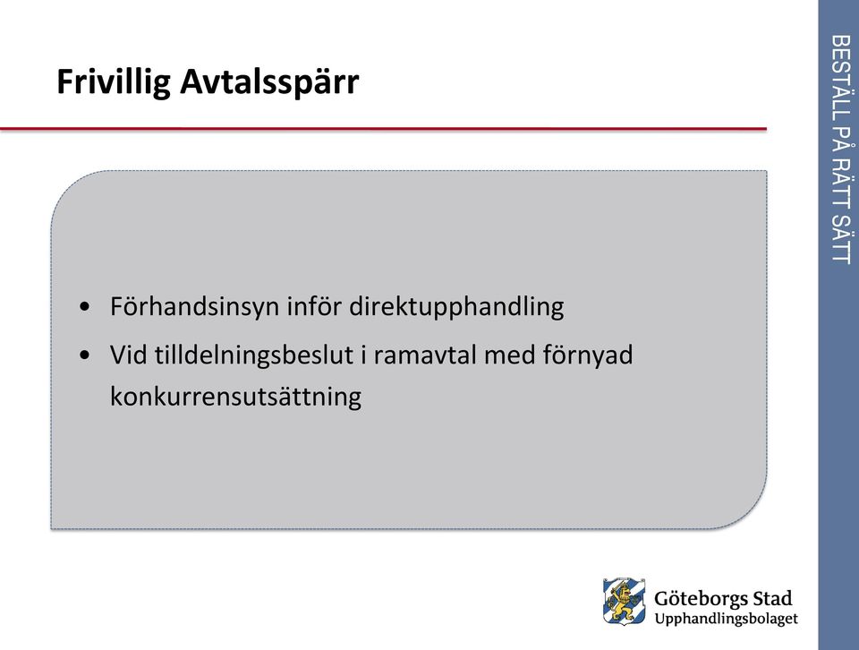 direktupphandling Vid