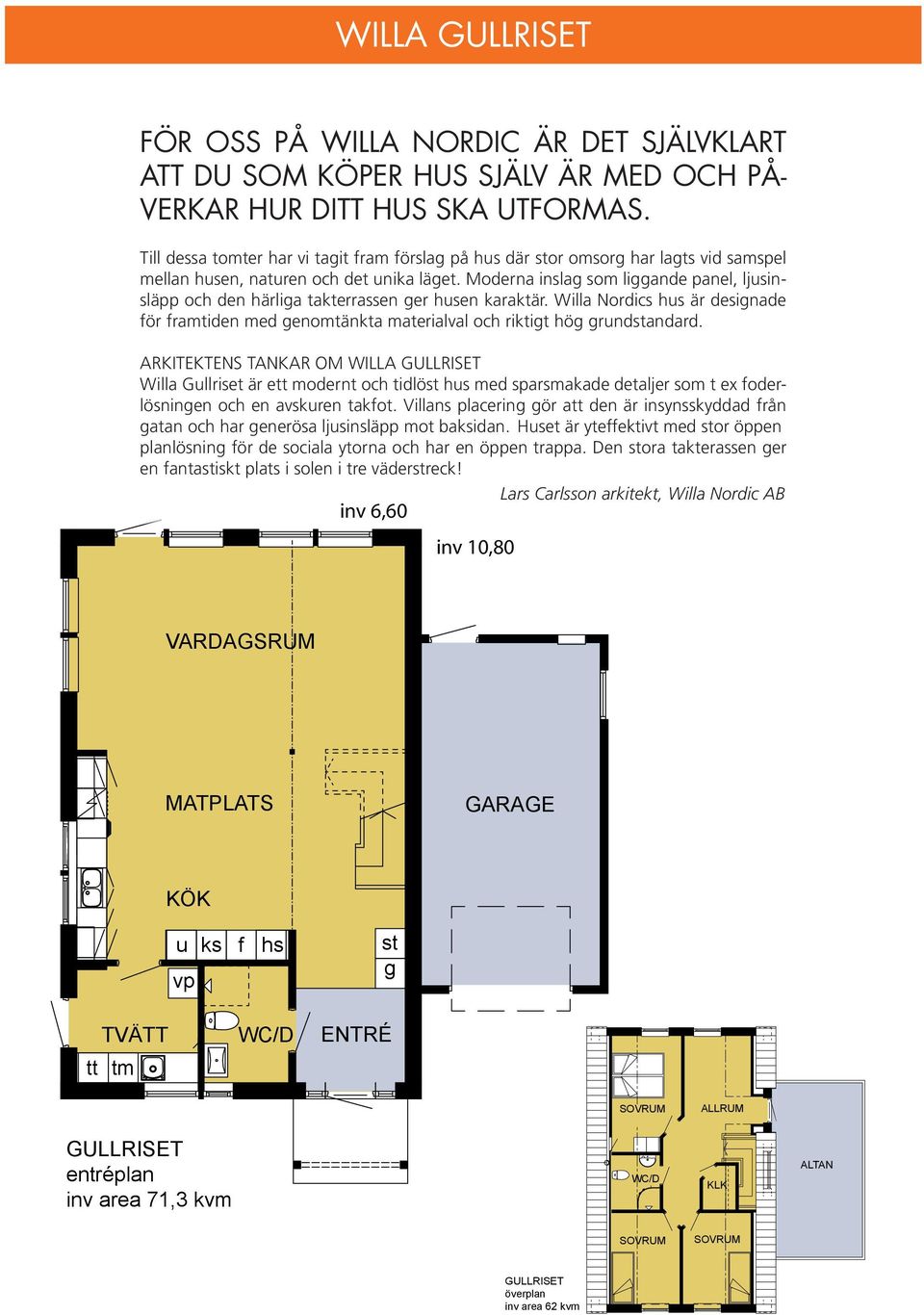 Moderna inslag som liggande panel, ljusinsläpp och den härliga takterrassen ger husen karaktär. Willa Nordics hus är designade för framtiden med genomtänkta materialval och riktigt hög grundstandard.