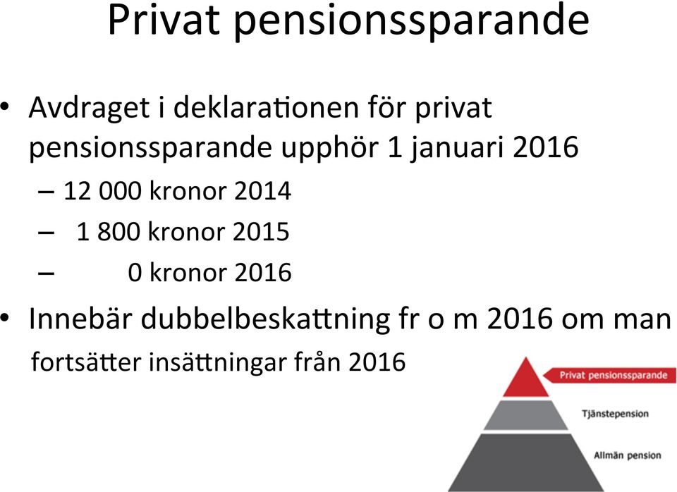 kronor 2014 1 800 kronor 2015 0 kronor 2016 Innebär