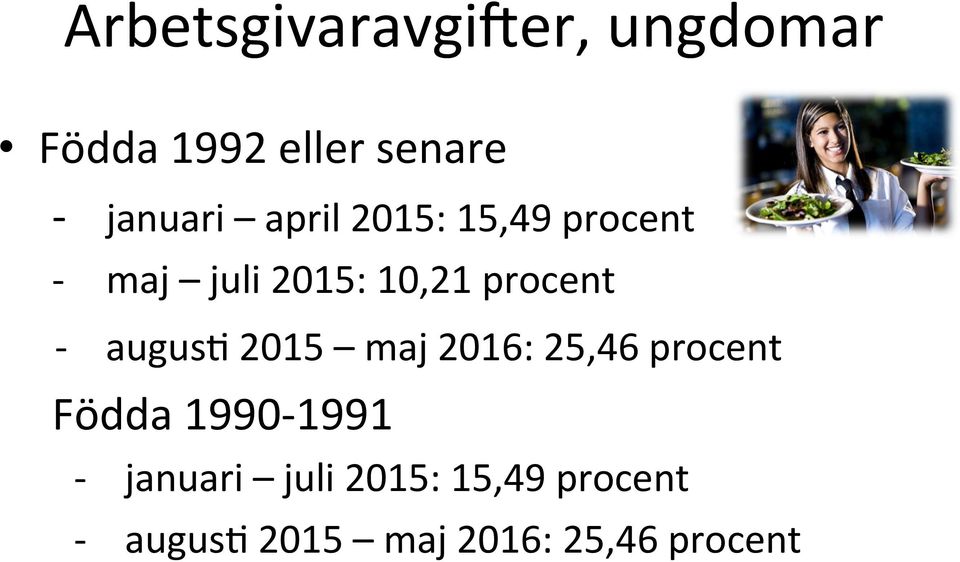 procent - augus9 2015 maj 2016: 25,46 procent Födda 1990-1991