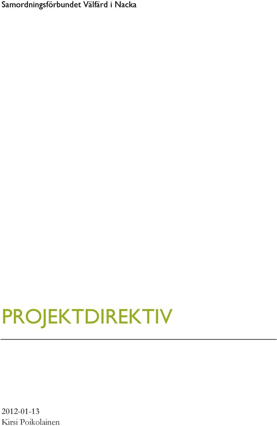 PROJEKTDIREKTIV