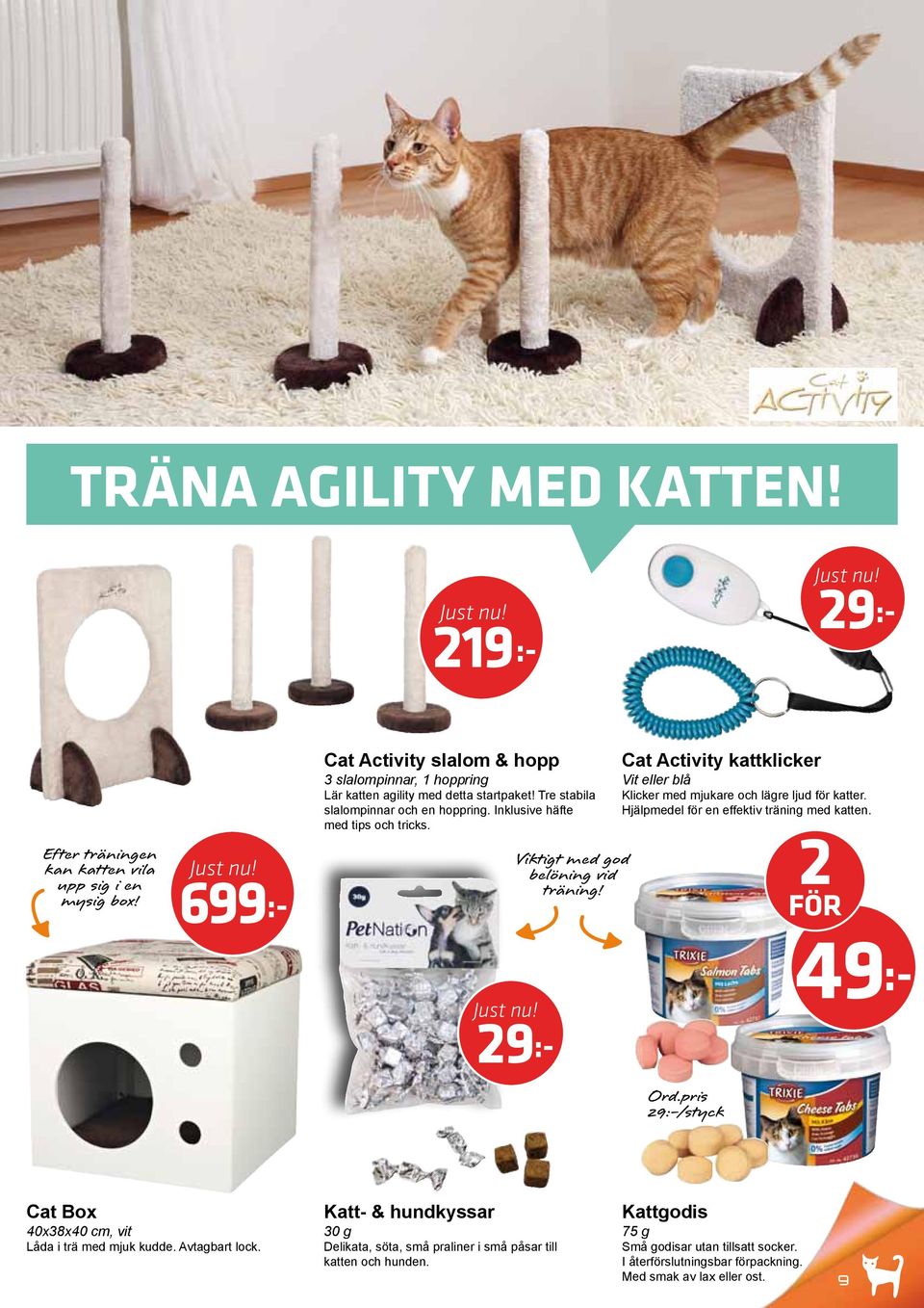 Cat Activity kattklicker Vit eller blå Klicker med mjukare och lägre ljud för katter. Hjälpmedel för en effektiv träning med katten. Ord.