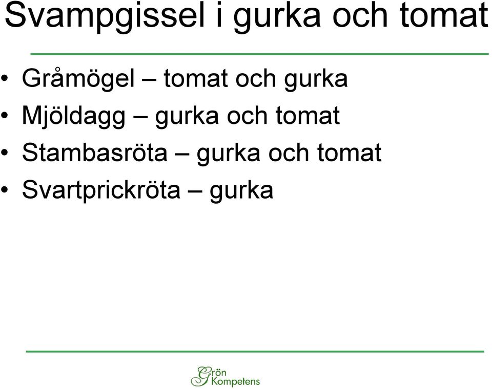 Mjöldagg gurka och tomat