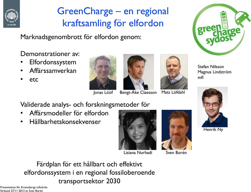 Affärsmodeller för elfordon Hållbarhetskonsekvenser Lisiana Nurhadi Färdplan för ett hållbart och effektivt