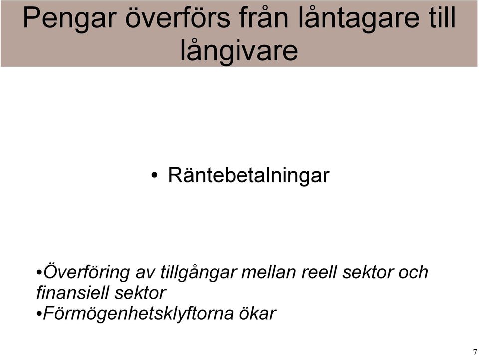 av tillgångar mellan reell sektor och