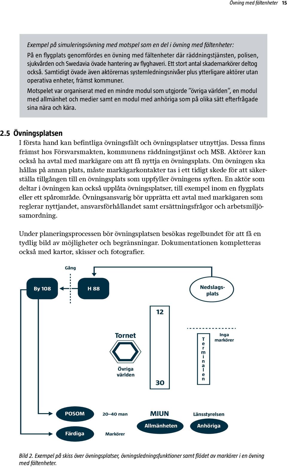 Samtidigt övade även aktörernas systemledningsnivåer plus ytterligare aktörer utan operativa enheter, främst kommuner.
