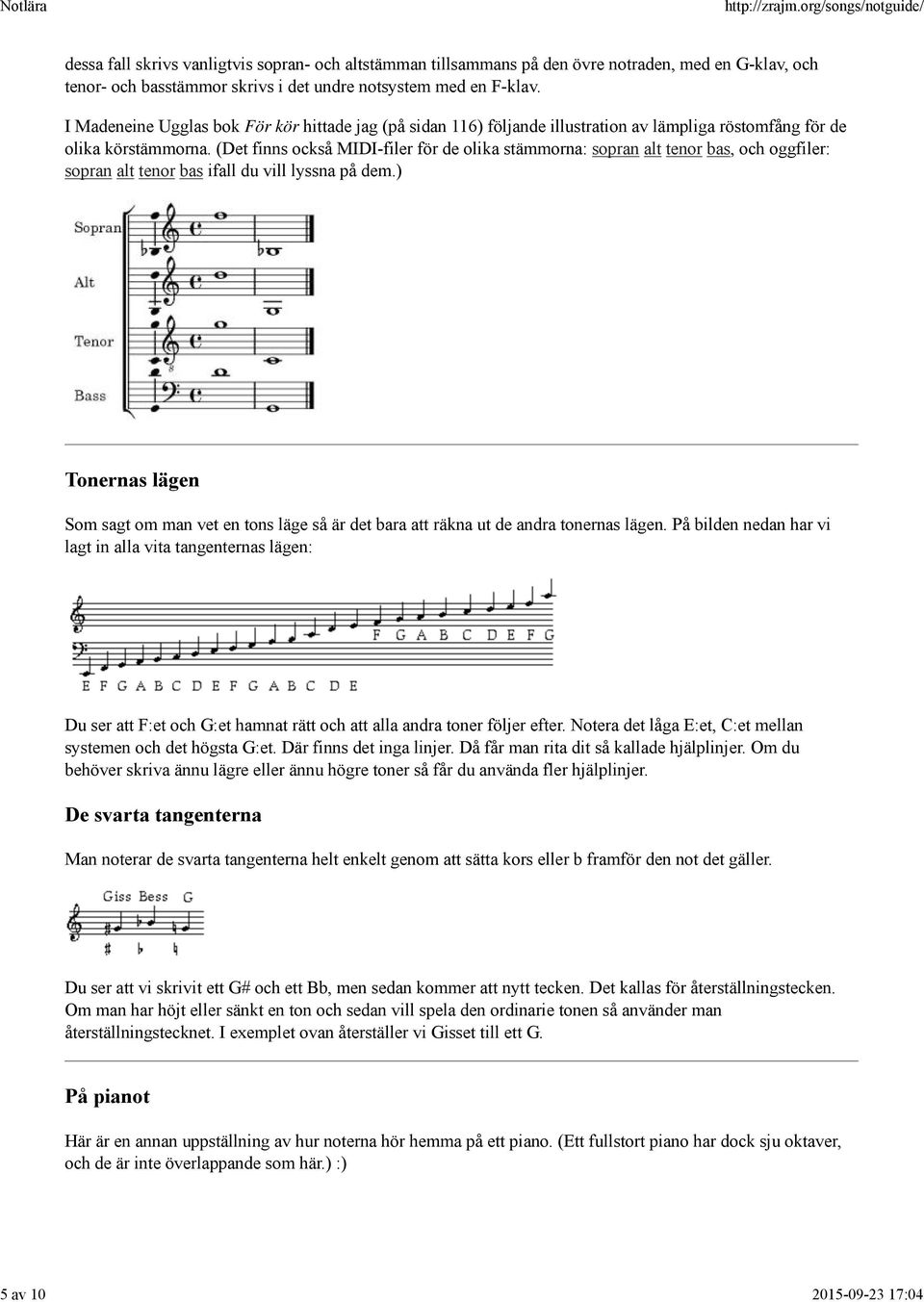 (Det finns också MIDI-filer för de olika stämmorna: sopran alt tenor bas, och oggfiler: sopran alt tenor bas ifall du vill lyssna på dem.