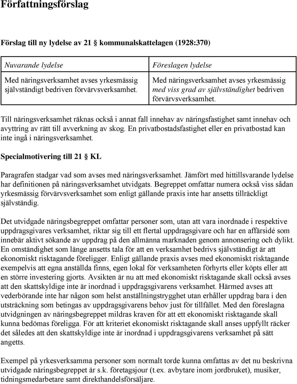 Till näringsverksamhet räknas också i annat fall innehav av näringsfastighet samt innehav och avyttring av rätt till avverkning av skog.