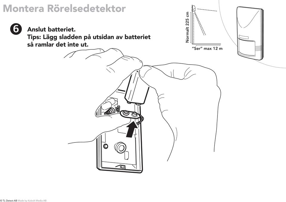 utsidan av batteriet