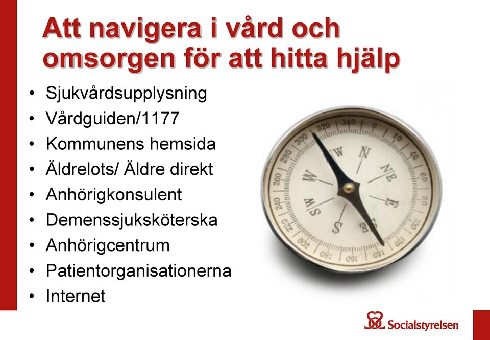 Äldrelots/ Äldre direkt Anhörigkonsulent