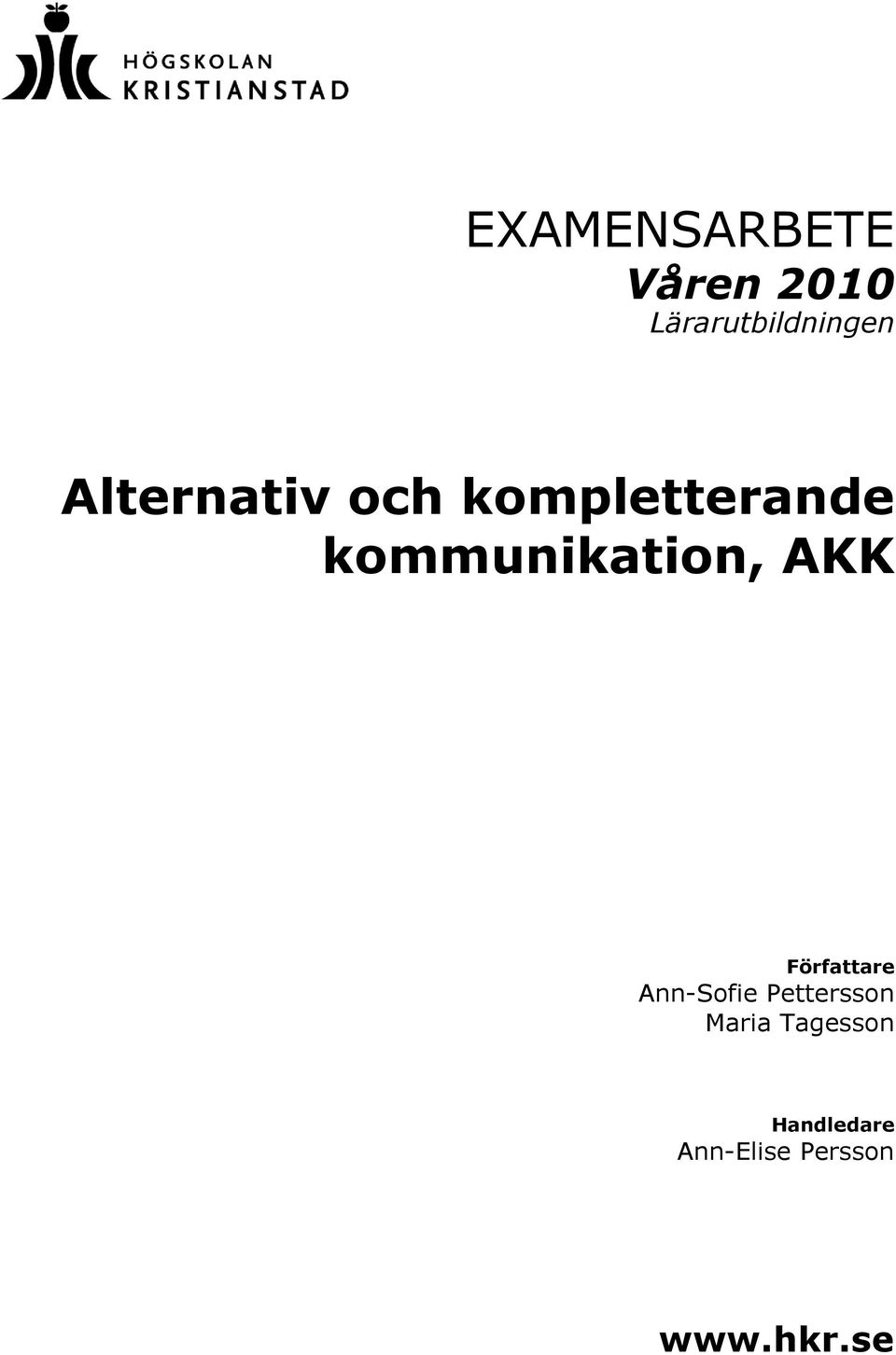 AKK Författare Ann-Sofie Pettersson Maria