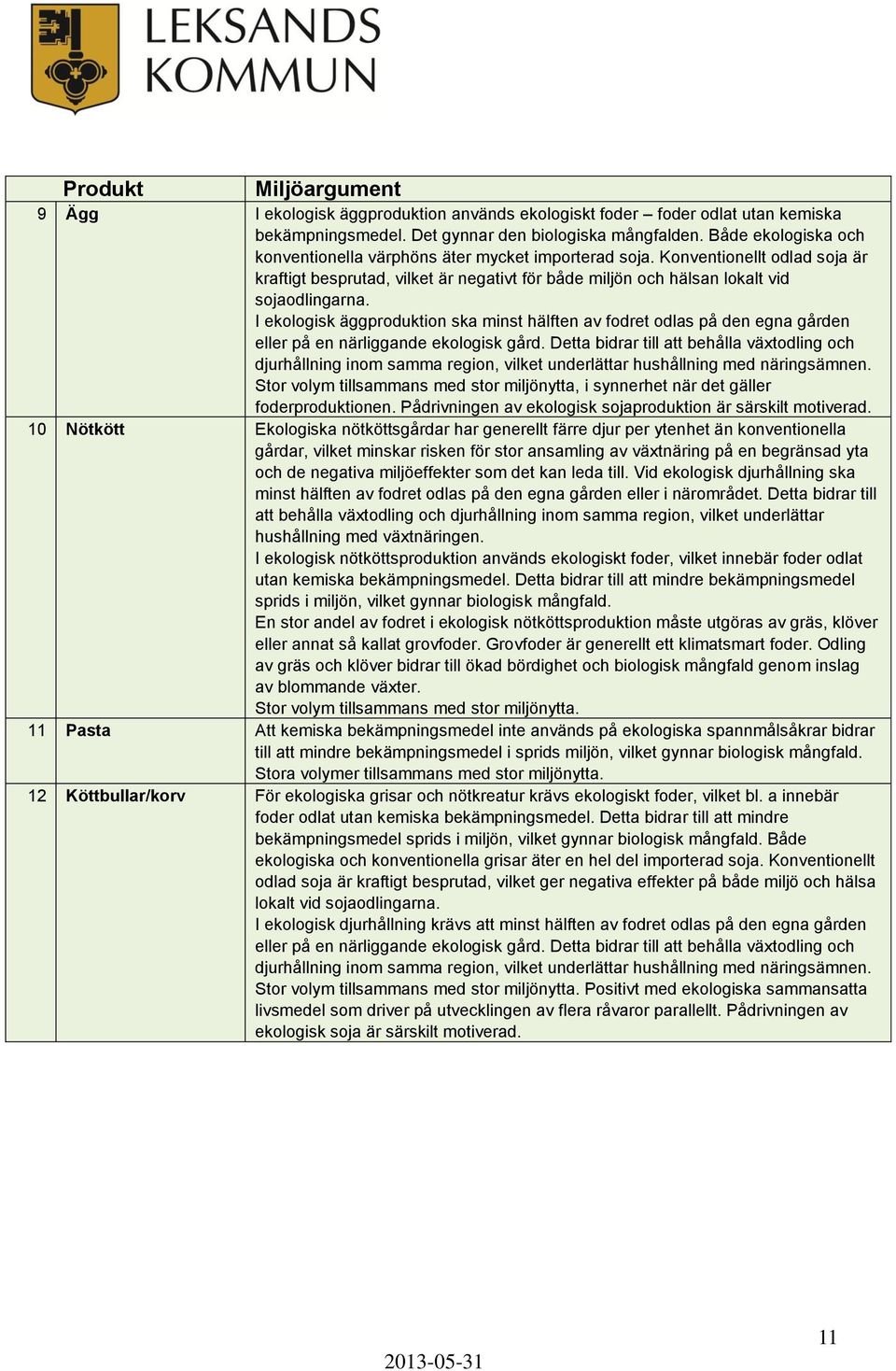 I ekologisk äggproduktion ska minst hälften av fodret odlas på den egna gården eller på en närliggande ekologisk gård.