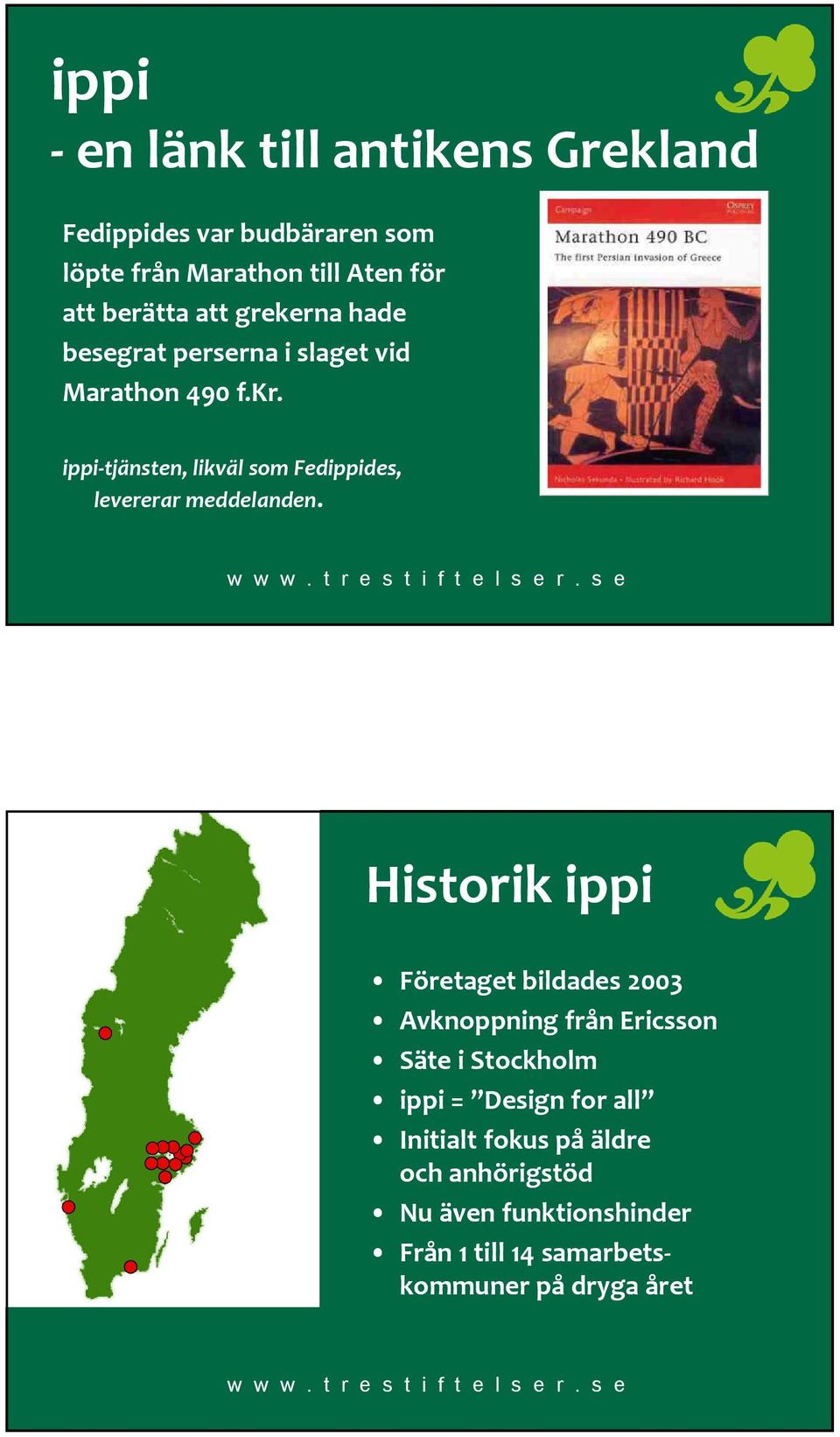 ippi-tjänsten, likväl som Fedippides, levererar meddelanden.