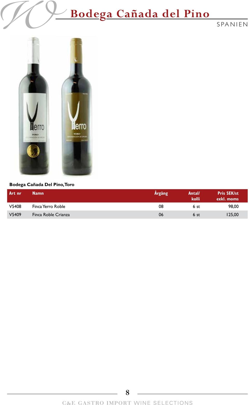 Finca Yerro Roble 08 6 st 98,00