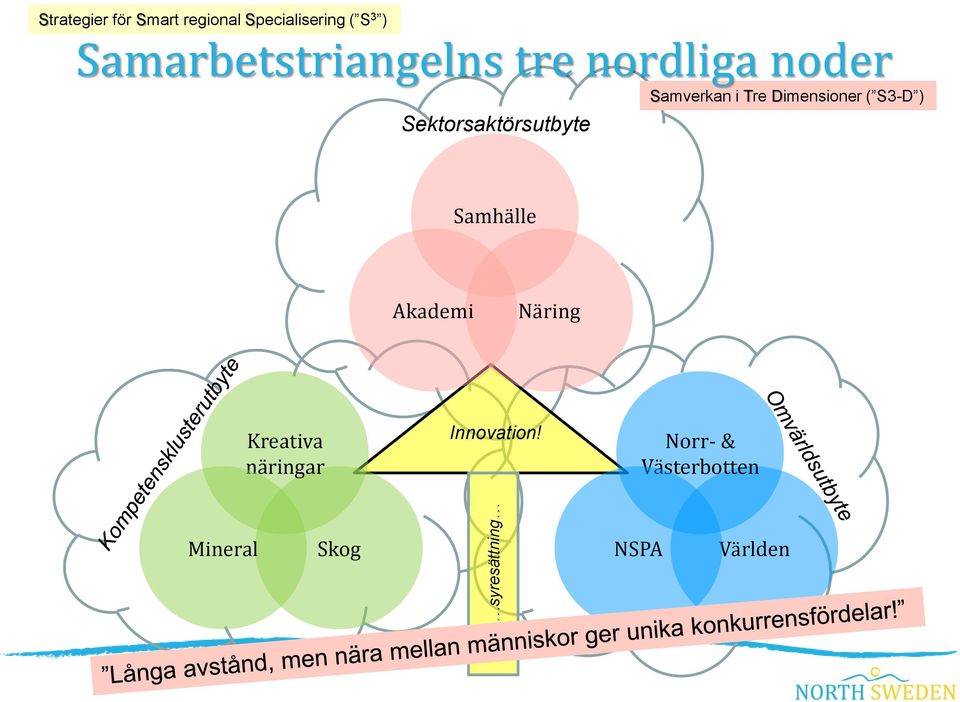 S3-D ) Sektorsaktörsutbyte Samhälle Akademi Näring Kreativa näringar