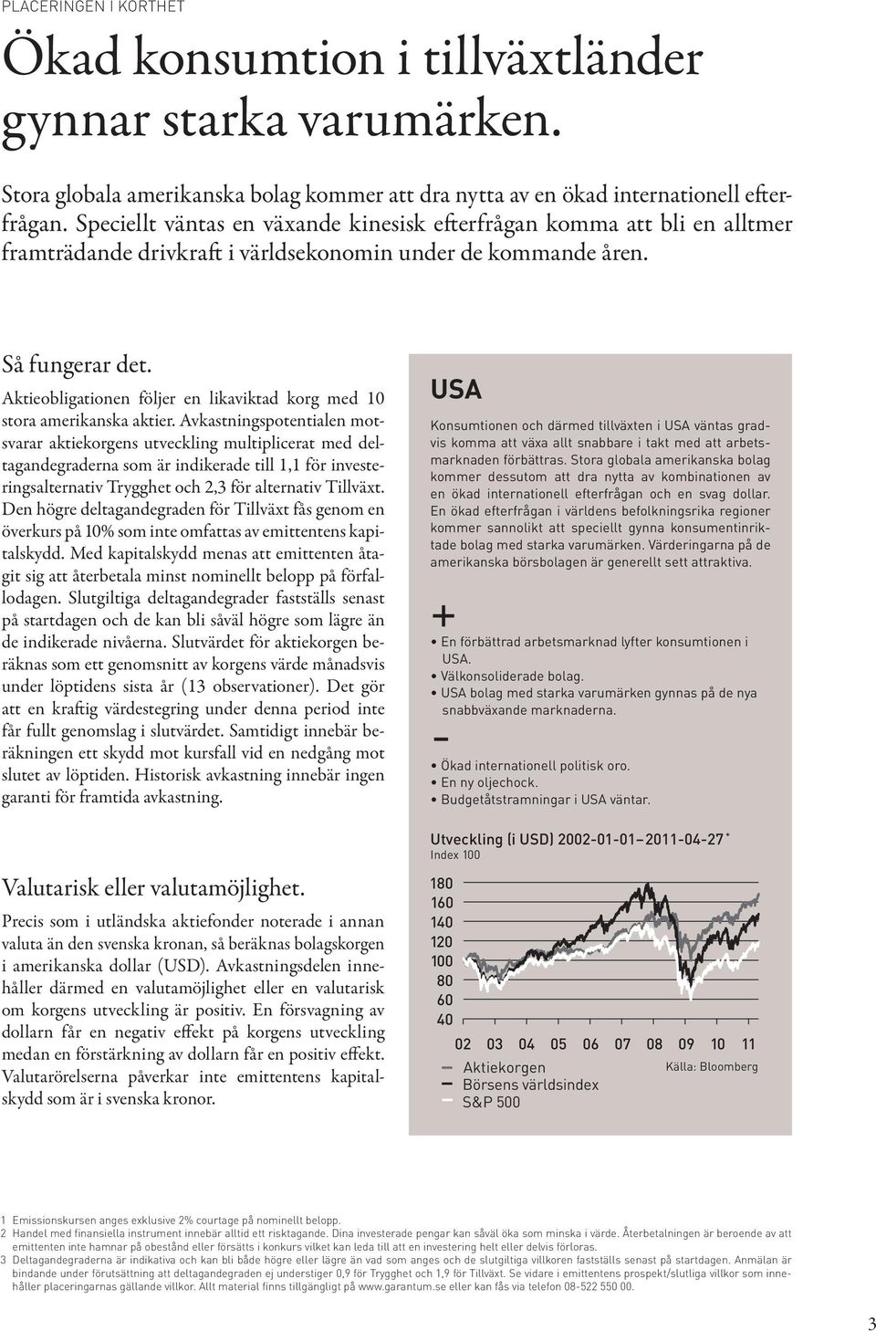 Aktieobligationen följer en likaviktad korg med 10 stora amerikanska aktier.