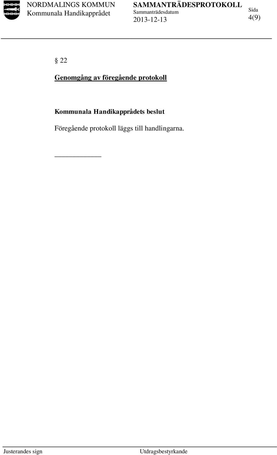 beslut Föregående