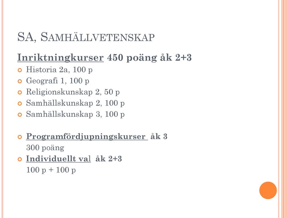 Samhällskunskap 2, 100 p Samhällskunskap 3, 100 p