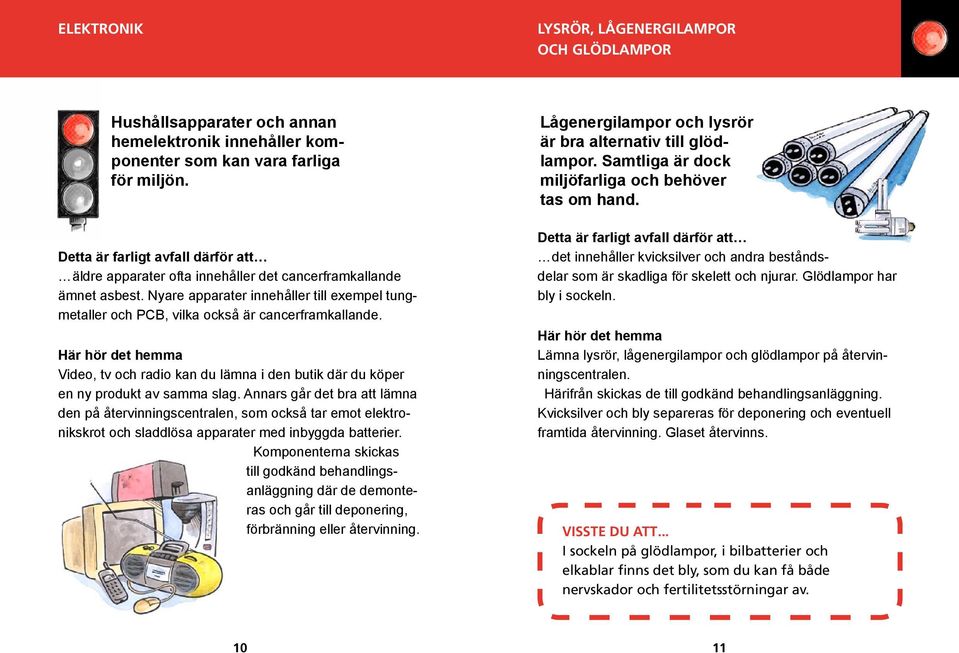 Video, tv och radio kan du lämna i den butik där du köper en ny produkt av samma slag.