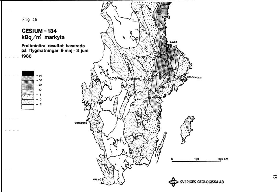 flygmätningar 9 maj-3 juni 1986