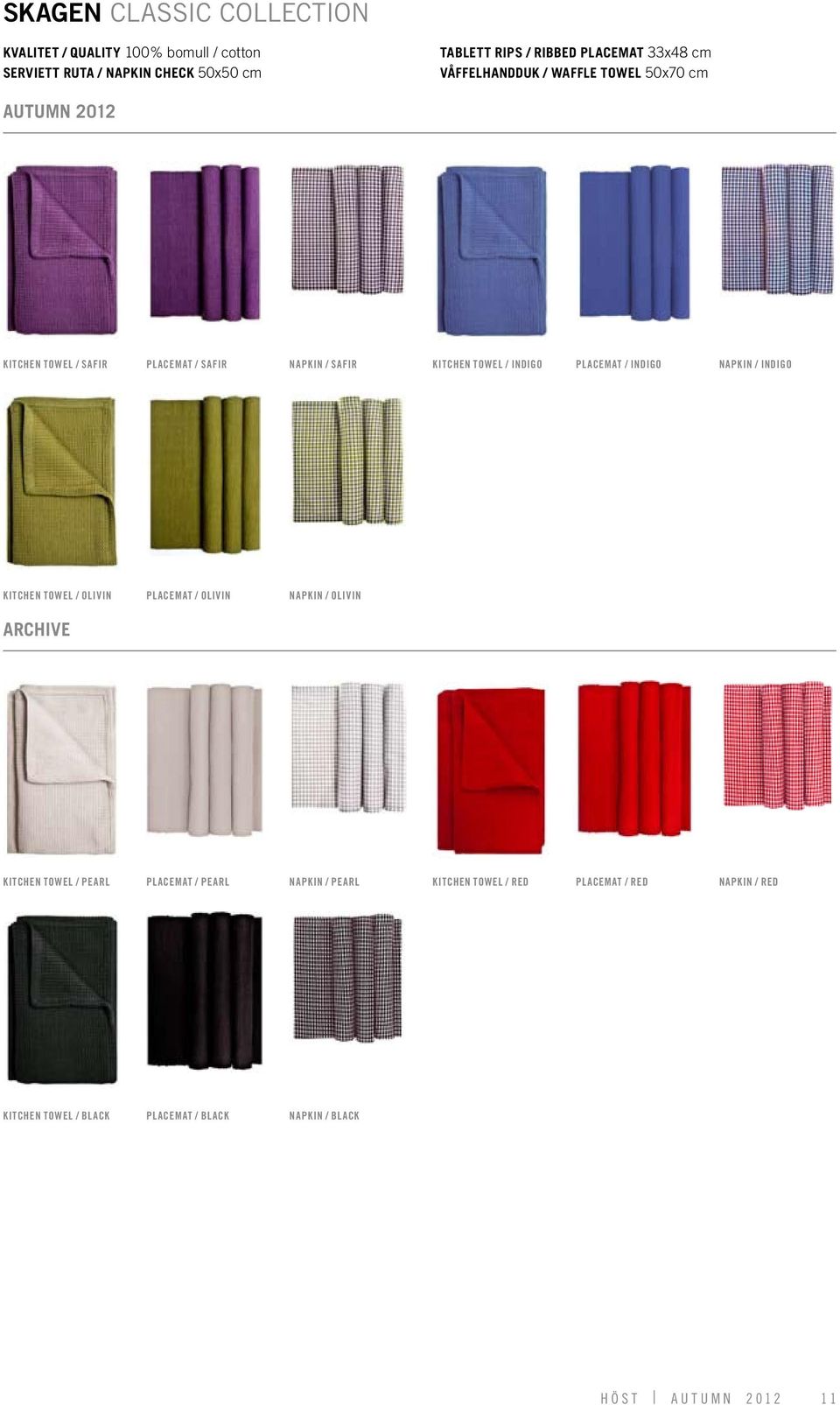 indigo placemat / indigo napkin / indigo kitchen towel / olivin placemat / olivin napkin / olivin kitchen towel / pearl placemat /